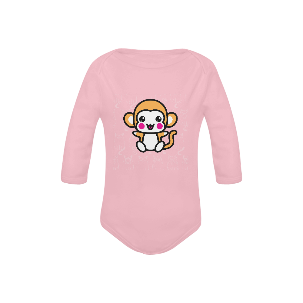 kawaii-t-shirt-design-template-with-an-amazonian-m Baby Powder Organic Long Sleeve One Piece (Model T27)