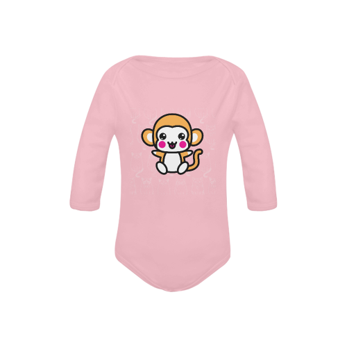 kawaii-t-shirt-design-template-with-an-amazonian-m Baby Powder Organic Long Sleeve One Piece (Model T27)