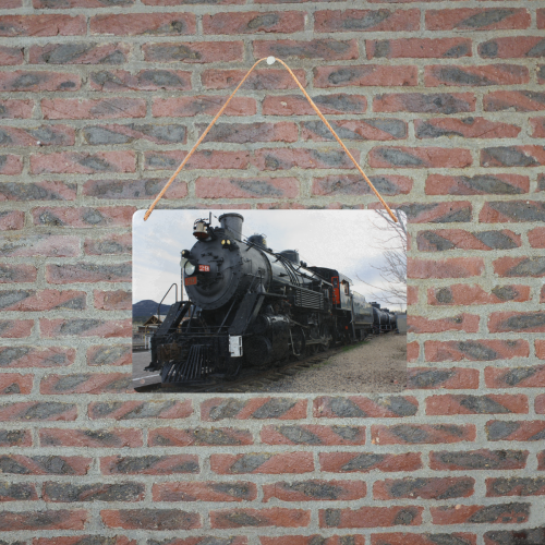 Railroad Vintage Steam Engine on Train Tracks Metal Tin Sign 12"x8"