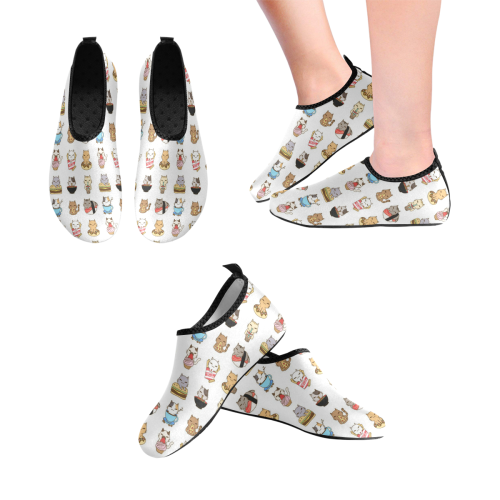 white Kids' Slip-On Water Shoes (Model 056)