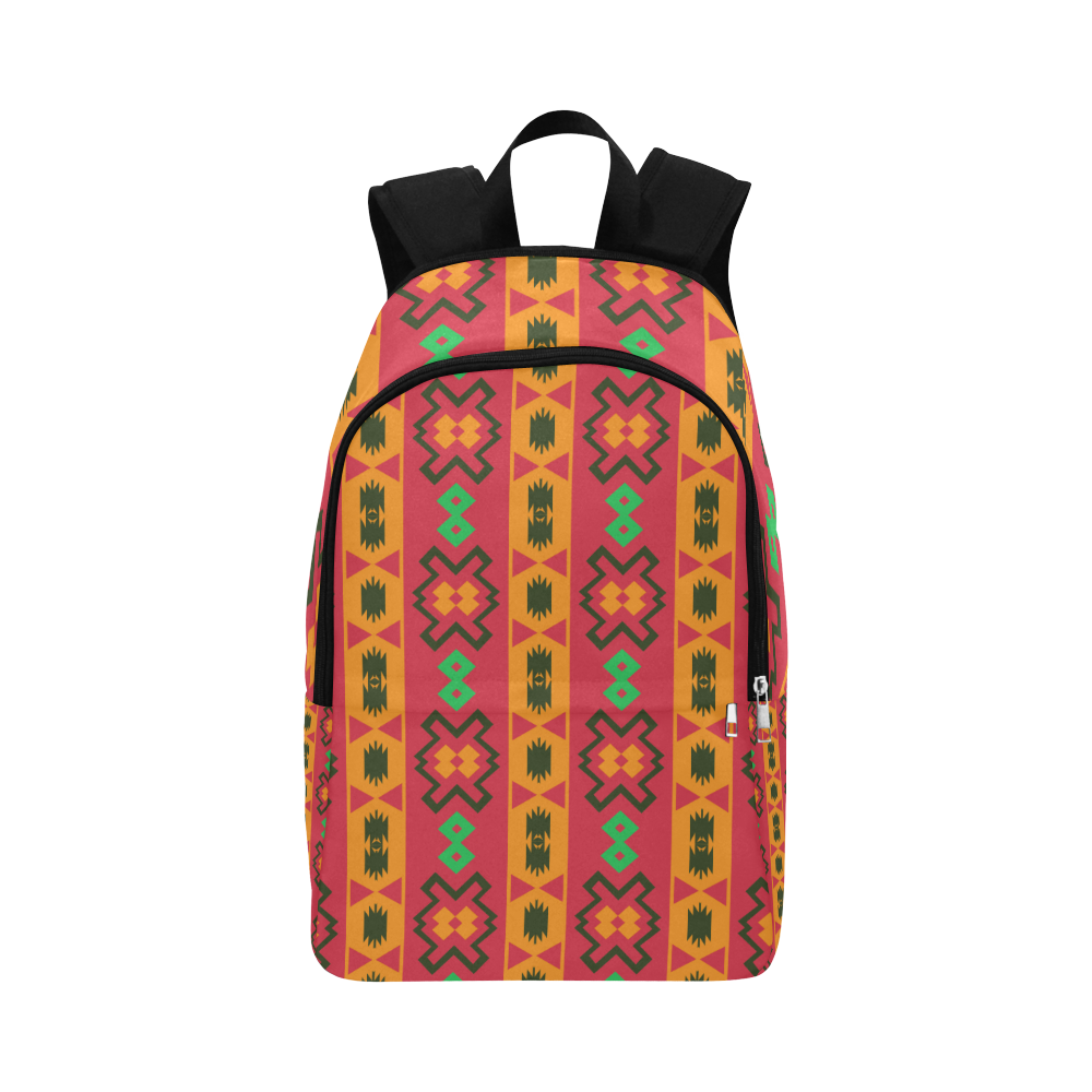 Tribal shapes in retro colors (2) Fabric Backpack for Adult (Model 1659)