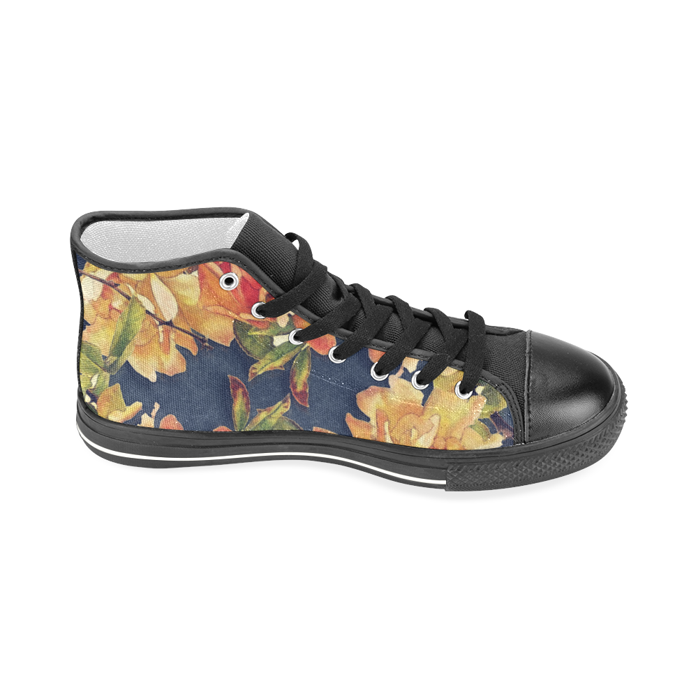 flowers #flowers #pattern #flora Men’s Classic High Top Canvas Shoes (Model 017)