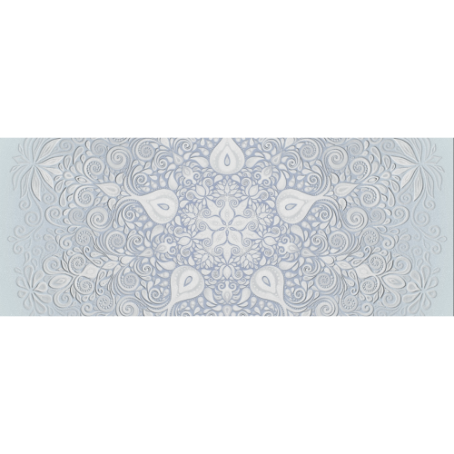 White and Blue Watercolor Mandala Pattern Gift Wrapping Paper 58"x 23" (5 Rolls)