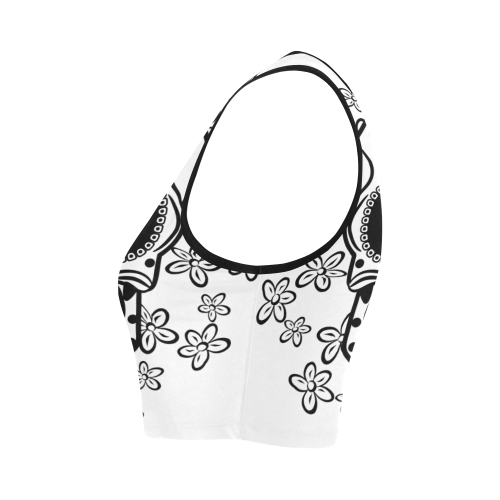 Sugar Skull Women's Crop Top (Model T42)