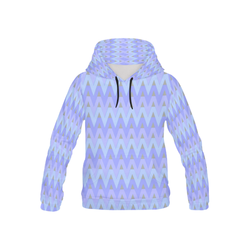Winter Chevrons All Over Print Hoodie for Kid (USA Size) (Model H13)