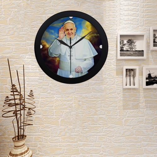 Pope Francis Circular Plastic Wall clock