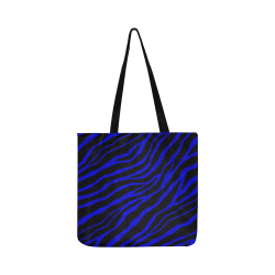 Ripped SpaceTime Stripes - Blue Reusable Shopping Bag Model 1660 (Two sides)