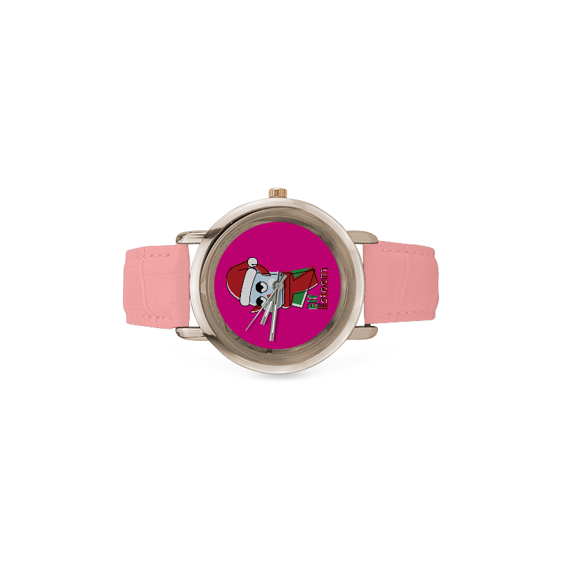 Elf Esteem PINK Women's Rose Gold Leather Strap Watch(Model 201)