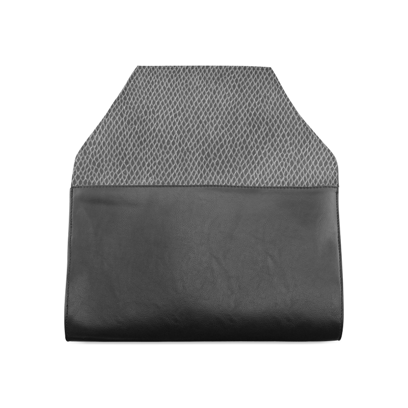 BLACK LEATHER Clutch Bag (Model 1630)