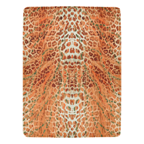 leopard 12 brown Ultra-Soft Micro Fleece Blanket 60"x80"