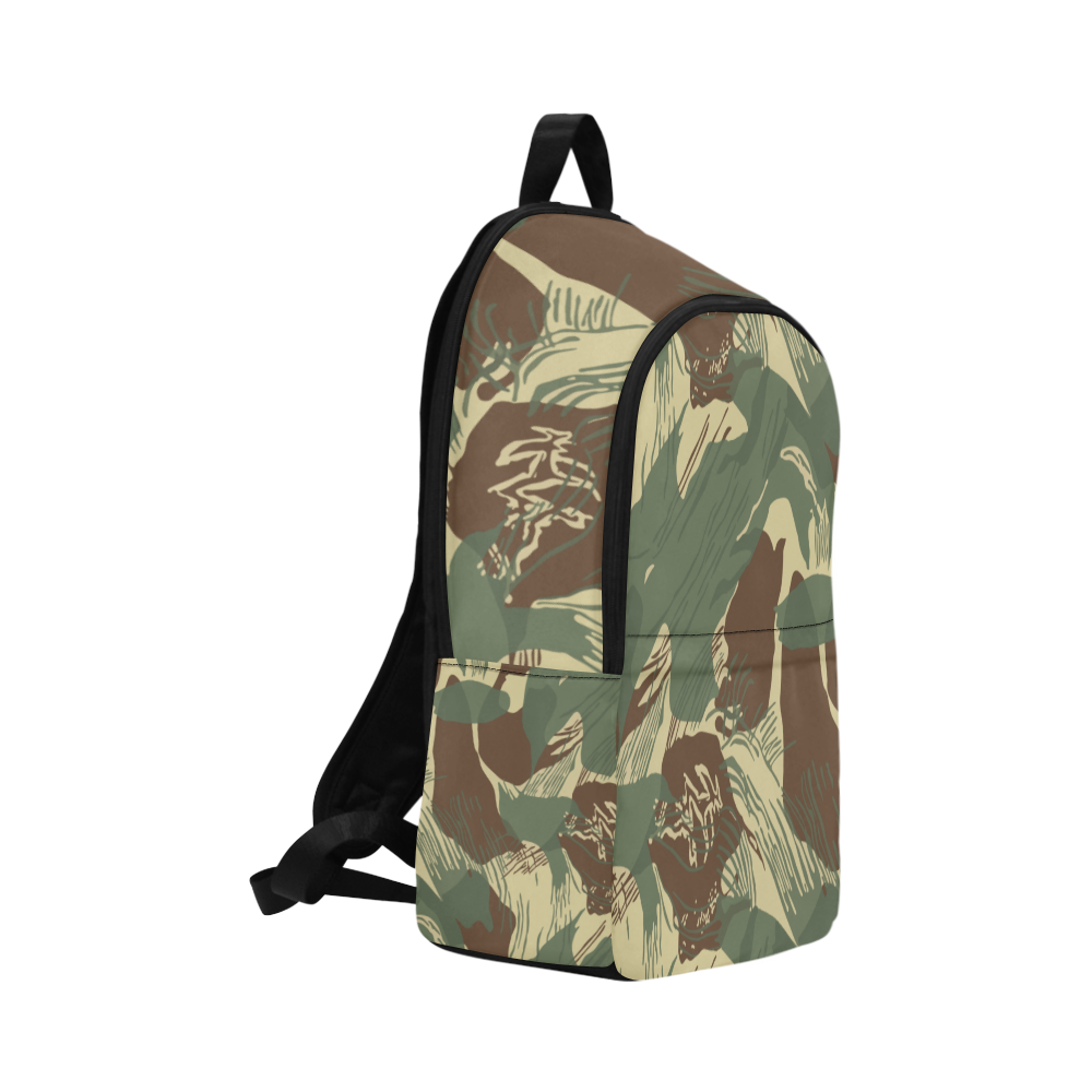 Rhodesian Brushstroke Camouflage Fabric Backpack for Adult (Model 1659)