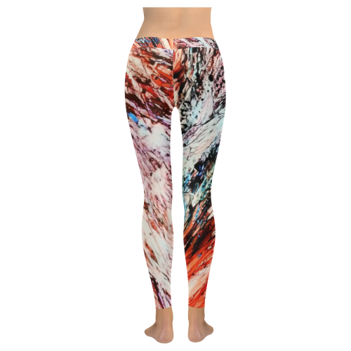 fall trees Women's Low Rise Leggings (Invisible Stitch) (Model L05)
