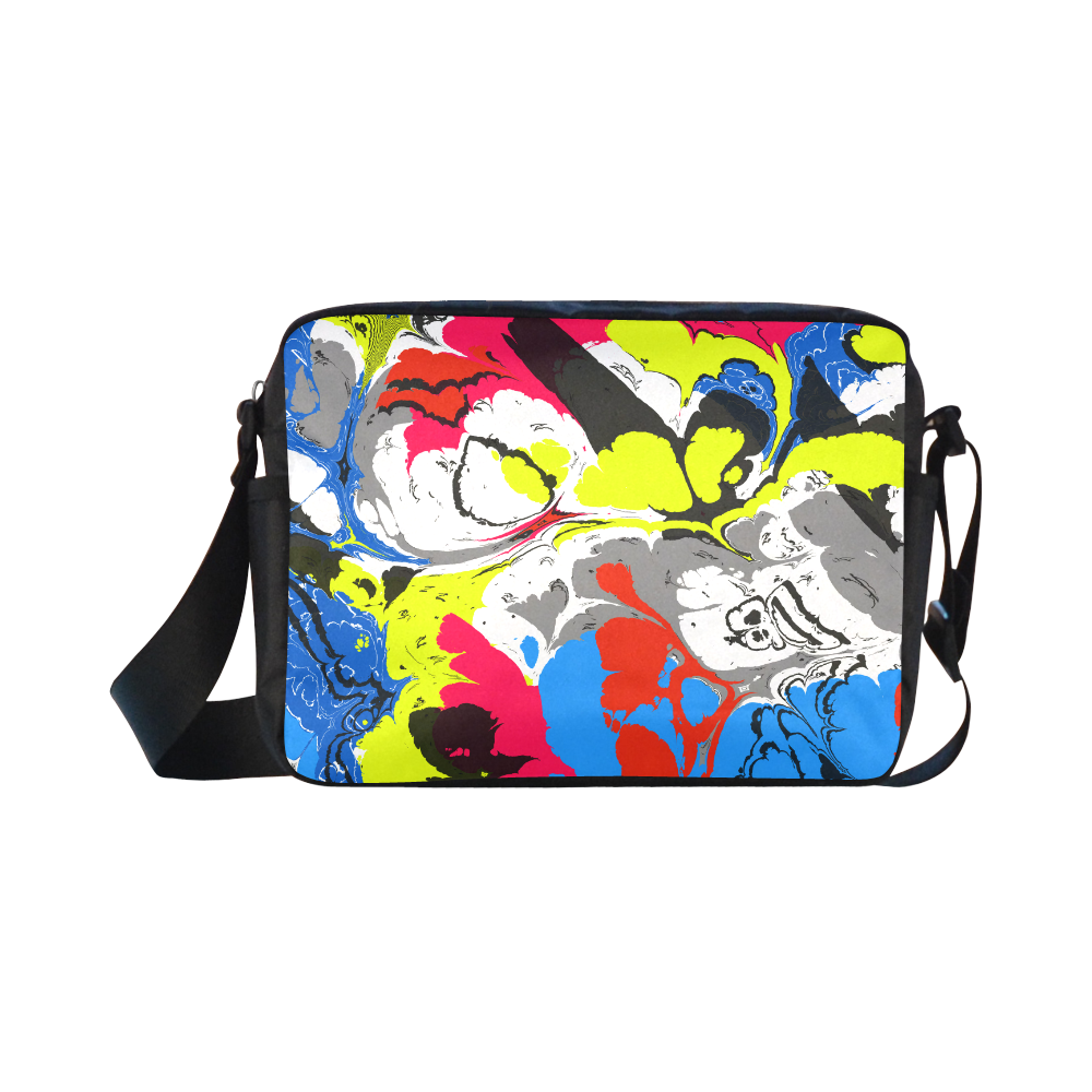 Colorful distorted shapes2 Classic Cross-body Nylon Bags (Model 1632)