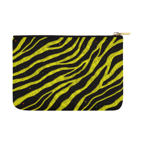 Ripped SpaceTime Stripes - Yellow Carry-All Pouch 12.5''x8.5''
