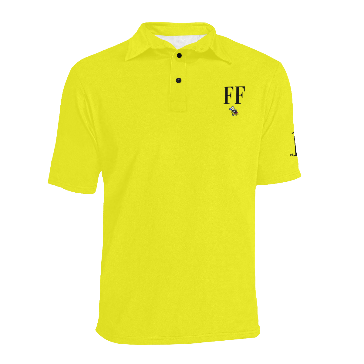 Canary Yellow Polo Men's All Over Print Polo Shirt (Model T55)