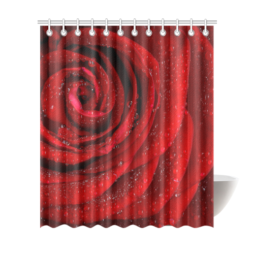 Red rosa Shower Curtain 72"x84"