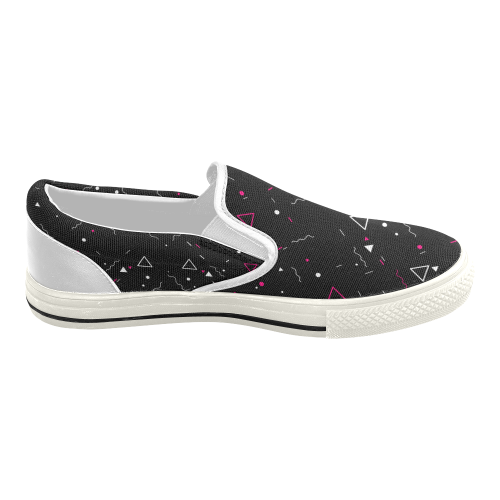 Triangulos-y-lineas Women's Slip-on Canvas Shoes (Model 019)