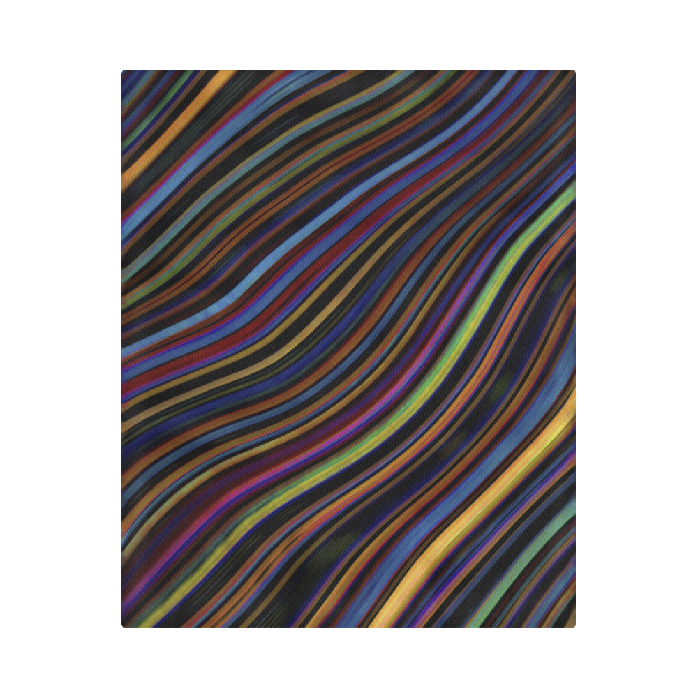 Wild Wavy Lines 14 Duvet Cover 86"x70" ( All-over-print)