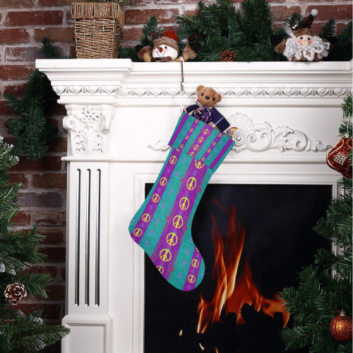 Peace be with us this wonderful year in true love Christmas Stocking