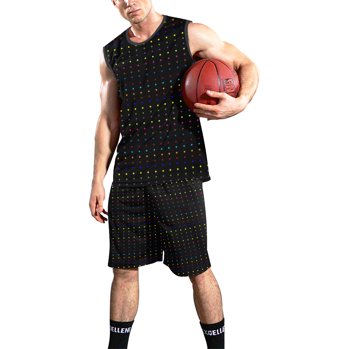Colorful Dots Team Basketball Uniforms All Over Print Basketball Uniform