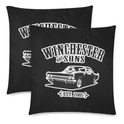 Winchester And Sons Custom Zippered Pillow Cases 18"x 18" (Twin Sides) (Set of 2)