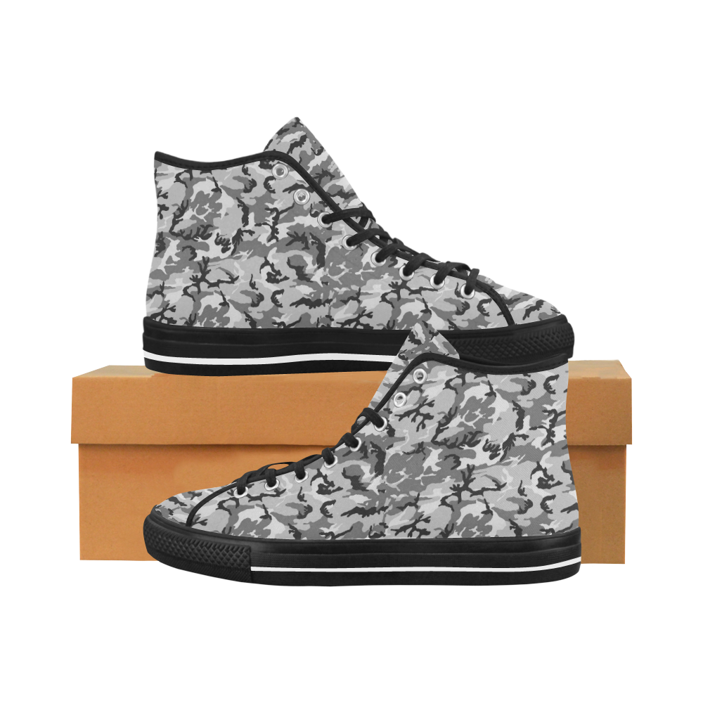 Woodland Urban City Black/Gray Camouflage Vancouver H Women's Canvas Shoes (1013-1)