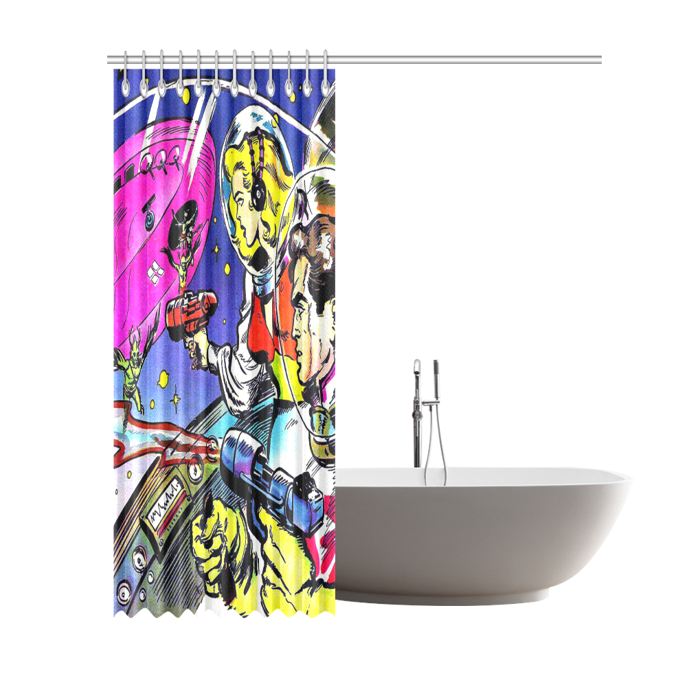 Battle in Space 2 Shower Curtain 69"x84"