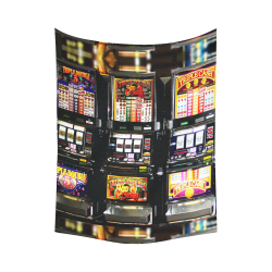 Lucky Slot Machines - Dream Machines Cotton Linen Wall Tapestry 60"x 80"