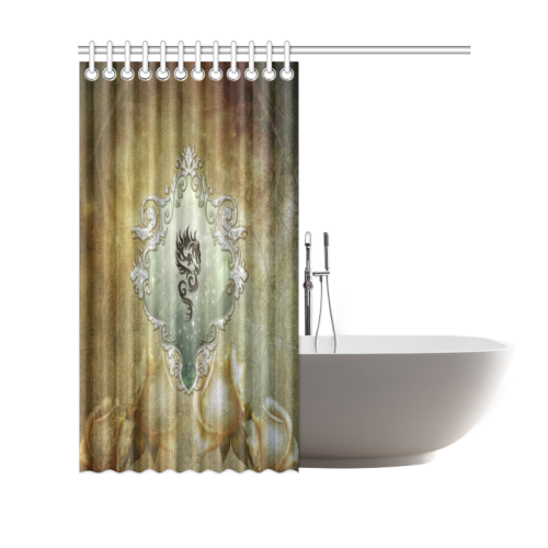Awesome tribal dragon Shower Curtain 69"x70"