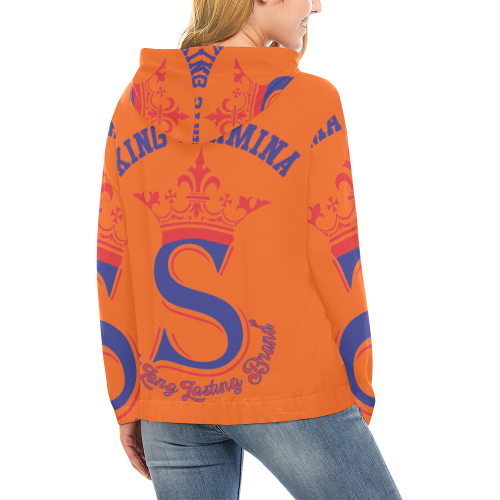orange 7 KS Logo 2 07 JAN 2019 All Over Print Hoodie for Women (USA Size) (Model H13)