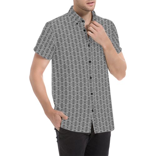 Model #58c| Men's All Over Print Short Sleeve Shirt (Model T53)