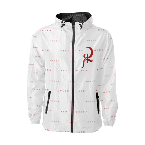 RED QUEEN BAND RED ALL OVER WHITE LOGO Unisex All Over Print Windbreaker (Model H23)