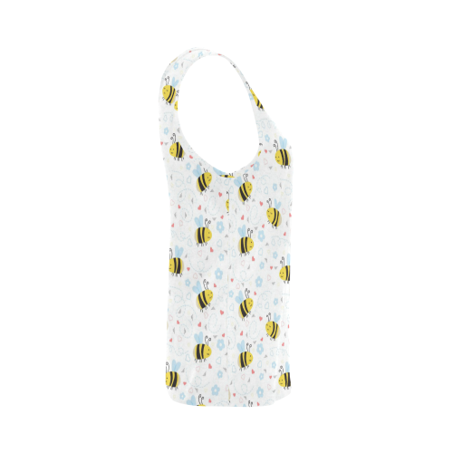 Cute Bee Pattern All Over Print Tank Top for Women (Model T43)