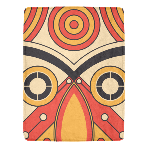 Geo Aztec Bull Tribal Ultra-Soft Micro Fleece Blanket 60"x80"
