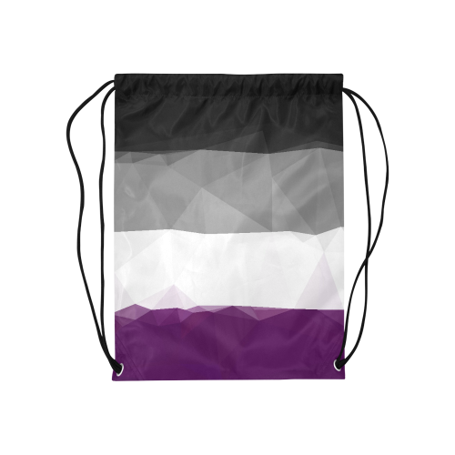 Geometric Asexual Pride Medium Drawstring Bag Model 1604 (Twin Sides) 13.8"(W) * 18.1"(H)