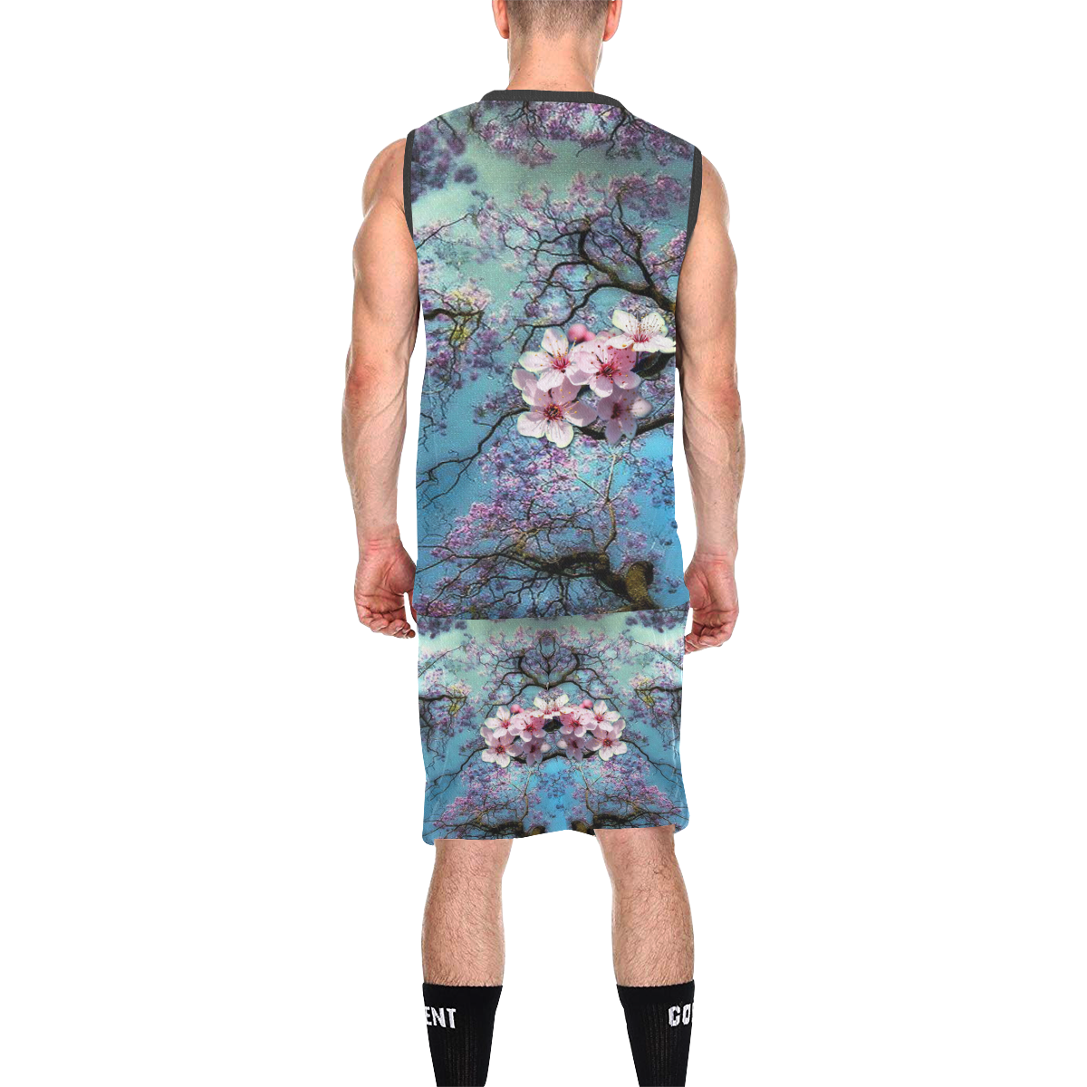 Cherry blossomL All Over Print Basketball Uniform