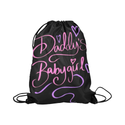 Daddy's Babygirl Large Drawstring Bag Model 1604 (Twin Sides)  16.5"(W) * 19.3"(H)