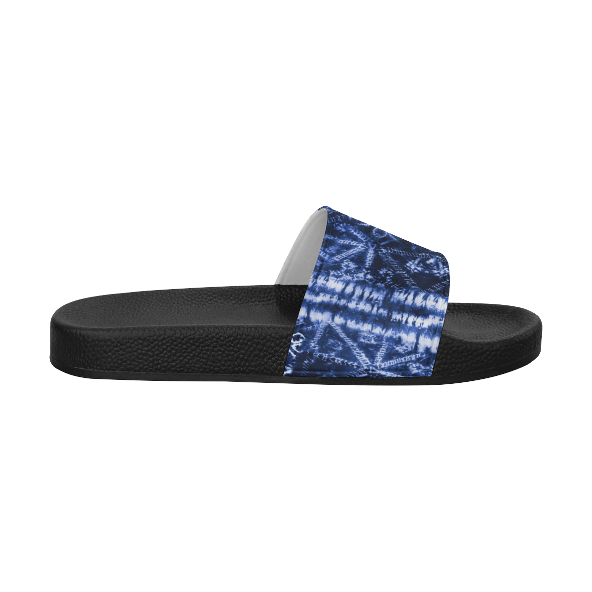 Blue Shibori Abstract Women's Slide Sandals (Model 057)