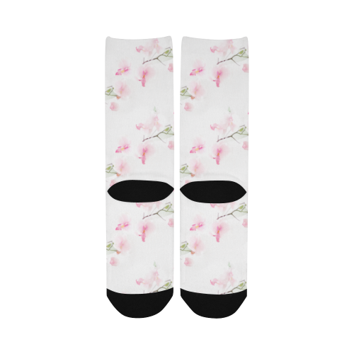 Pattern Orchidées Custom Socks for Women