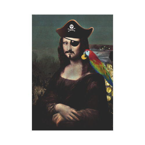 Capt. Mona Lisa Pirate Garden Flag 28''x40'' （Without Flagpole）
