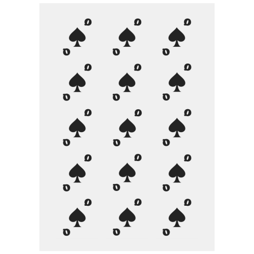 Playing Card Queen of Spades Personalized Temporary Tattoo (15 Pieces)