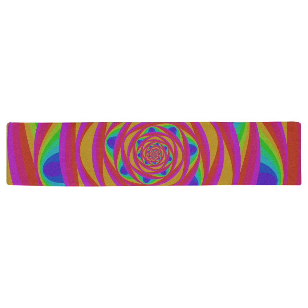 Red pink spiral Table Runner 16x72 inch