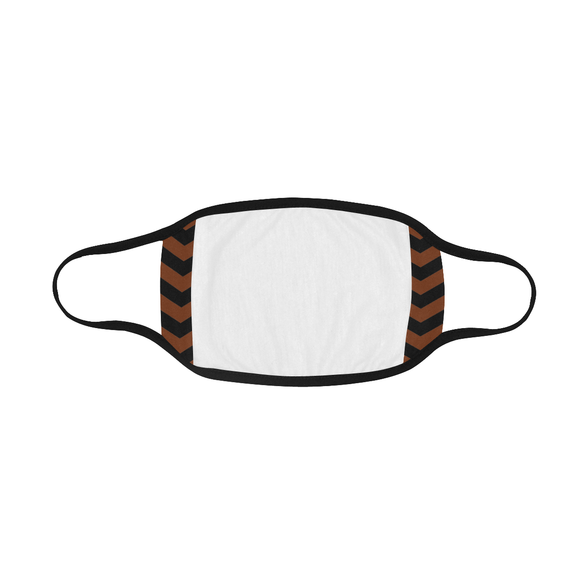 Chevrons black on brown Mouth Mask
