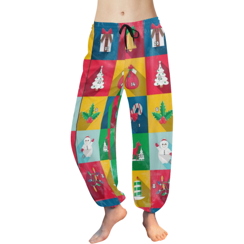 Christmas Calender by Nico Bielow Women's All Over Print Harem Pants (Model L18)