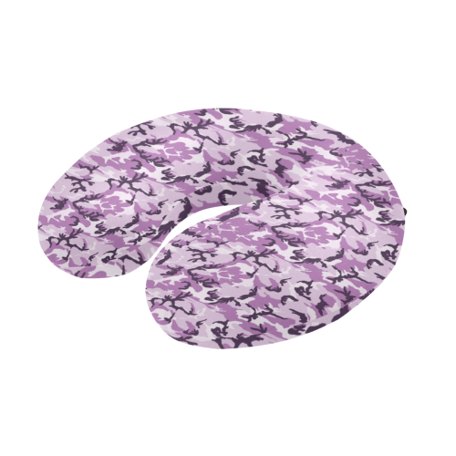 Woodland Pink Purple Camouflage U-Shape Travel Pillow