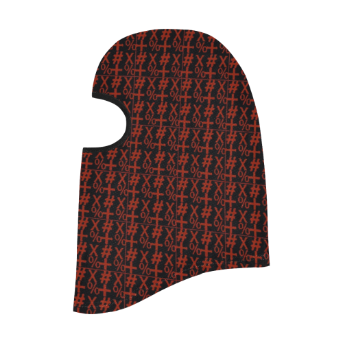 NUMBERS Collection Symbols Red/Black All Over Print Balaclava