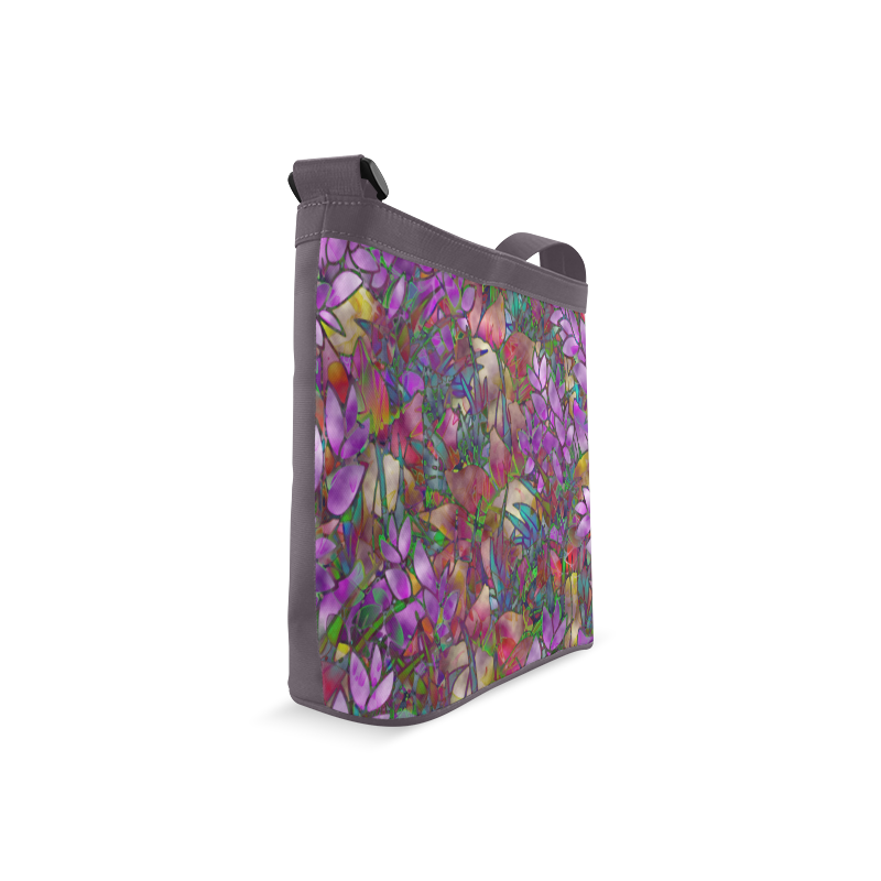 Floral Abstract Stained Glass G175 Crossbody Bags (Model 1613)
