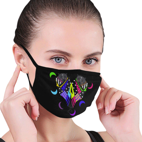Bat-heart mask Mouth Mask (2 Filters Included) (Non-medical Products)