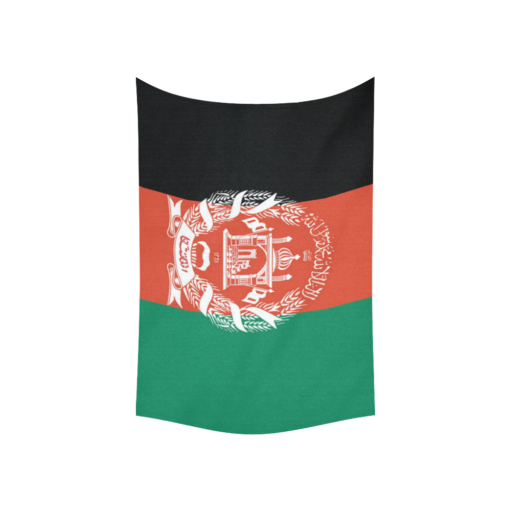 Afghanistan World Flag Cotton Linen Wall Tapestry 60"x 40"