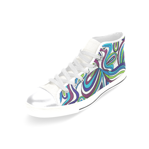 Lucky Charm Women's Classic High Top Canvas Shoes (Model 017)